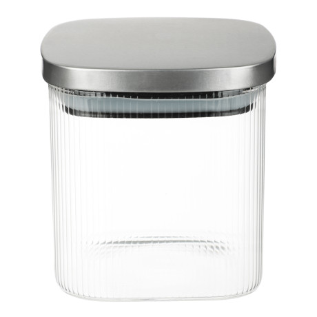 VETTA Рельеф Банка для хранения с металлической крышкой 600мл, 10х10см, стекло
