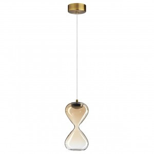 ODEON LIGHT 5093/4LA PENDANT ODL25 415 ант.брон./янт. град./прозр. Подвес 4W 4000K 388lm GLESSI