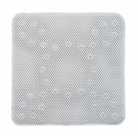 Коврик для ванной на присосках Барнео 53*53см, ПВХ, квадратный, серый 75696 Master House