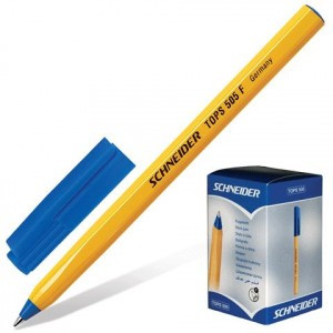 Ручка шариковая Schneider "Tops 505 F" синяя, 0,8мм, оранжевый корпус Арт.255650