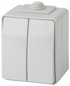 ЭРА Эксперт 11-1606-03 выкл. проходн. 2 кл. IP65, 10АХ-250В, ОУ серый (10/100/1600) 1982