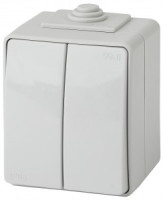 ЭРА Эксперт 11-1606-03 выкл. проходн. 2 кл. IP65, 10АХ-250В, ОУ серый (10/100/1600) 1982