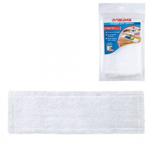 Насадка МОП плоская 40 см д/швабры, карманы (ТИП К) микрофибра, евроуп. с подвесом, Лайма 601476