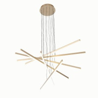 ST LUCE св-к подвесной св/д лента 6x16,6W(5833lm) 4000K 1016x1500 Матовое золото/Белый IP20 SL394.22