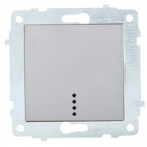 OVIVO мех. выкл. СУ 1 кл. 10А (инд.) серебро (ко всем рамкам) 600-000210-201