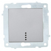 OVIVO мех. выкл. СУ 1 кл. 10А (инд.) серебро (ко всем рамкам) 600-000210-201
