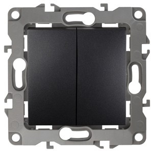 ЭРА 12 мех. выкл. СУ 2 кл. 10А без м.лапок, антрацит, автоклеммы 12-1004-05 0349