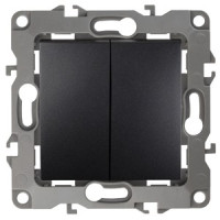 ЭРА 12 мех. выкл. СУ 2 кл. 10А без м.лапок, антрацит, автоклеммы 12-1004-05 0349