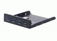 Планка USB 3.0 на переднюю панель 3.5" Gembird, 3xUSB-A 3.0 + 1xType-C