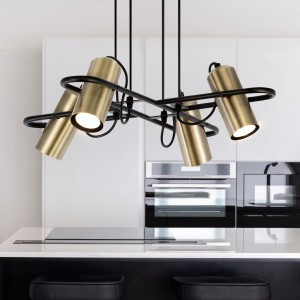 Rivoli люстра Elfriede 3101-304 4хGU10 25W черн/антич.бронза модерн 600х700 3981