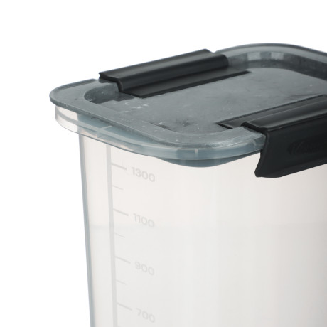 Контейнер герметичный с защелками для сыпучих продуктов 1500мл, пластик