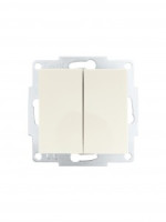 Lezard VESNA мех. выкл. СУ 2 кл. 10А  крем. (корп. ABS)    742-0388-101