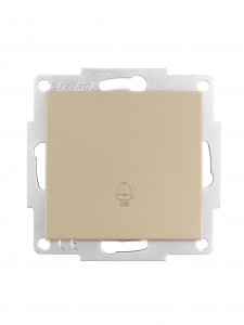 Lezard VESNA мех. кнопка звонка СУ 1 кл. 16А титан. (корп. ABS)  742-3788-103