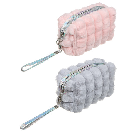 ЮL Косметичка из искусственного меха Флаффи, 100% ПЭ, 18х10х7см, 2 цвета