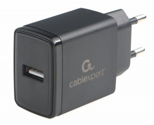 Зарядное устройство Cablexpert 10.5Вт, 2.1А, 1хUSB, чёрный, пакет