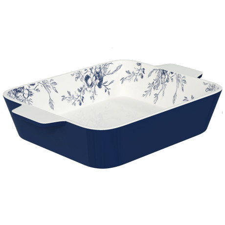 Форма для запекания и сервировки прямоугольная 28,2х19,5х5,8см тм MILLIMI цветы, керамика