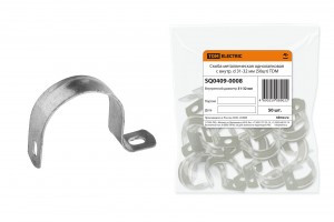 TDM скоба метал. оцинк. сталь однолапк. d 31-32мм  (50шт/уп.,цена/шт) (50!) SQ0409-0008