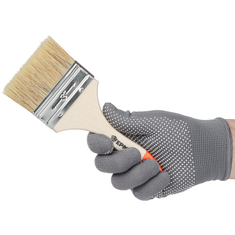 ЕРМАК Кисть малярная плоская "Бейсик" нат. щетина 3" (75мм)