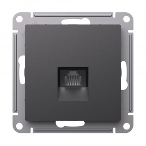 Systeme Electric AtlasDesign мех. роз. СУ 1 мест. комп. RJ45, кат. 6A, БАЗАЛЬТ ATN001486 (5!)