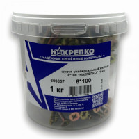 Шуруп универсальный желтый 6*100 (1 кг) 1/6 НАКРЕПКО 600357