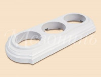 МЕЗОНИНЪ Рамка дерев. трехместная &quot;Элегант&quot; , белый GE70703-01