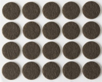Накладки STAYER &quot;COMFORT&quot; на меб. ножки, самоклеящиеся, фетровые, коричневые, круглые - d16 мм, 20шт