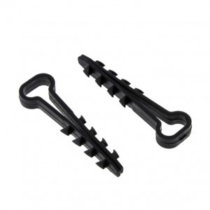 EKF дюбель-хомут нейлон черный  d6х14мм (плоск. кабель) (уп. 50шт, цена за уп) plc-cd-6x14b