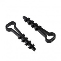 EKF дюбель-хомут нейлон черный  d6х14мм (плоск. кабель) (уп. 50шт, цена за уп) plc-cd-6x14b