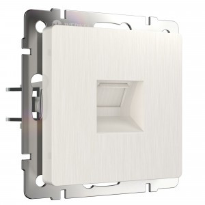 Werkel мех. роз. СУ 1 мест. Ethernet RJ-45 (перламутр.рифленый) (WL13-RJ-45 a040889)W1181013 a051190