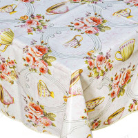 Скатерть Стиль с бейкой 135*110 460/0 букеты,чашки Тверь