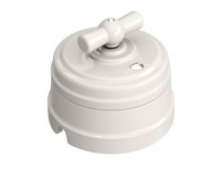 МЕЗОНИНЪ выкл. ОУ перекрестн на 3 положения (с рамкой D70x60) белый фарфор GE70402-01