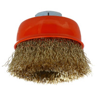 ЕРМАК Щетка чашечная для УШМ, витая латунированная стальная проволока 0,3мм, 60ммхМ14