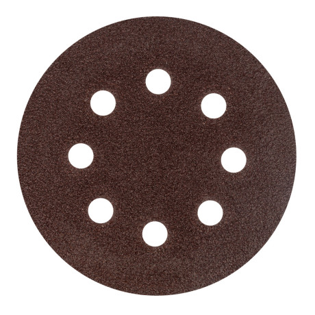 Круг абразивный на ворсовой подложке под "липучку", перфорированный, P 40, 125 мм, 5 шт Сибртех