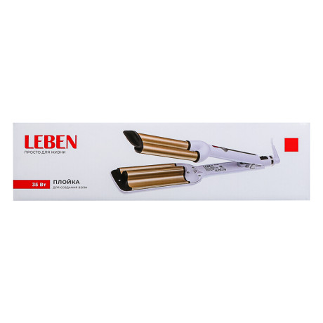 LEBEN Плойка для создания волн, 1 режим нагрева, длина рабочей поверхности 15см, 220-240В, 35Вт