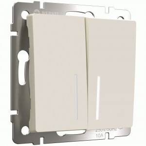 Werkel мех. выкл. СУ 2 кл. 10A проходной (инд.) W1122162 (айвори матовый) a062421