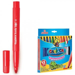 Фломастеры CARIOCA JUMBO 12 цв.(толстые) 40569