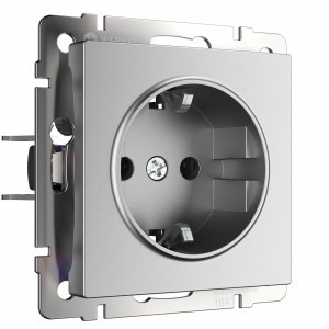Werkel мех. роз. СУ 1 мест. 16А, земля (серебро матовый) W1171065 a063612