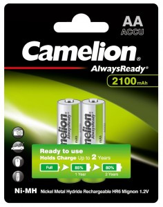 Ак-р Camelion R6 2100mAh Ni-MH BL2 AlwaysReady