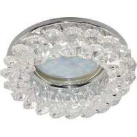 &quot;Ecola CD4141 MR16 GU5.3 св-к Круг с хрусталиками Прозрачный/Хром 50x90 Light FW1617EFY (30!)