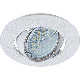 Ecola DL114A MR16 GU5.3 св-к литой поворот.Лианы Белый FW1604EFF (10!)