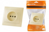 TDM Таймыр роз. СУ 1 мест. 10А сл. кость (керам. осн.) (10!) SQ1814-0111