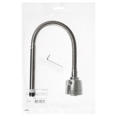Излив смесителя для кухни, гибкий, 50см, нерж. сталь, EPDM, без гайки