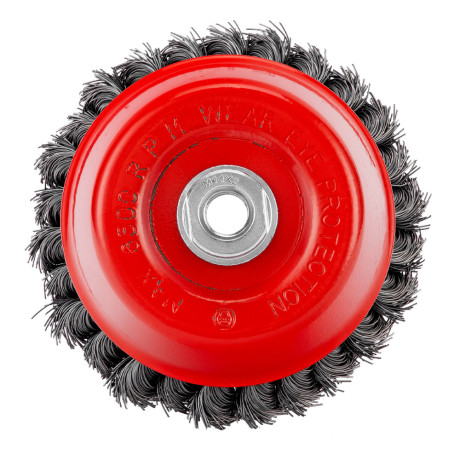 Щетка для УШМ, 125 мм, М14, "чашка", двухрядная, крученая проволока 0.5 мм Matrix