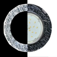 Ecola GX53 H4 LD5313 св-к Стекло Круг с вогн.гран.подсв. 4K Кол.лед Черн/Хром 38x120 SE53RCECH (10!)