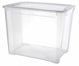 Ящик универсальный КРИСТАЛЛ XL 70л с крышкой, 55,5*39*43,5см, бесцветный 433204601 Econova/Бытпласт