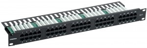ITK Патч-панель телеф. 1U кат. 3 RJ45 50 порт. (Krone) GENERICA PP50-1UC03U-K05-G
