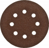 Круг шлифовальный ЗУБР &quot;СТАНДАРТ&quot; из абразивной бумаги на велкро основе, 8 отв., Р80, 125мм, 5шт