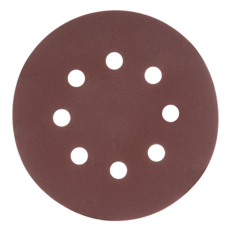 Круг абразивный на ворсовой подложке под "липучку", перфорированный, P 280, 125 мм, 5 шт Matrix