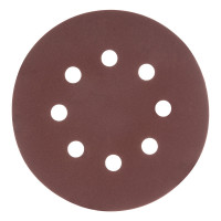 Круг абразивный на ворсовой подложке под "липучку", перфорированный, P 280, 125 мм, 5 шт Matrix
