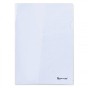 Папка-уголок жесткая BRAUBERG прозрачная 0,15мм 221641